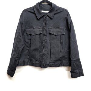 Just Fab Black Denim Cropped Jean Jacket 2X